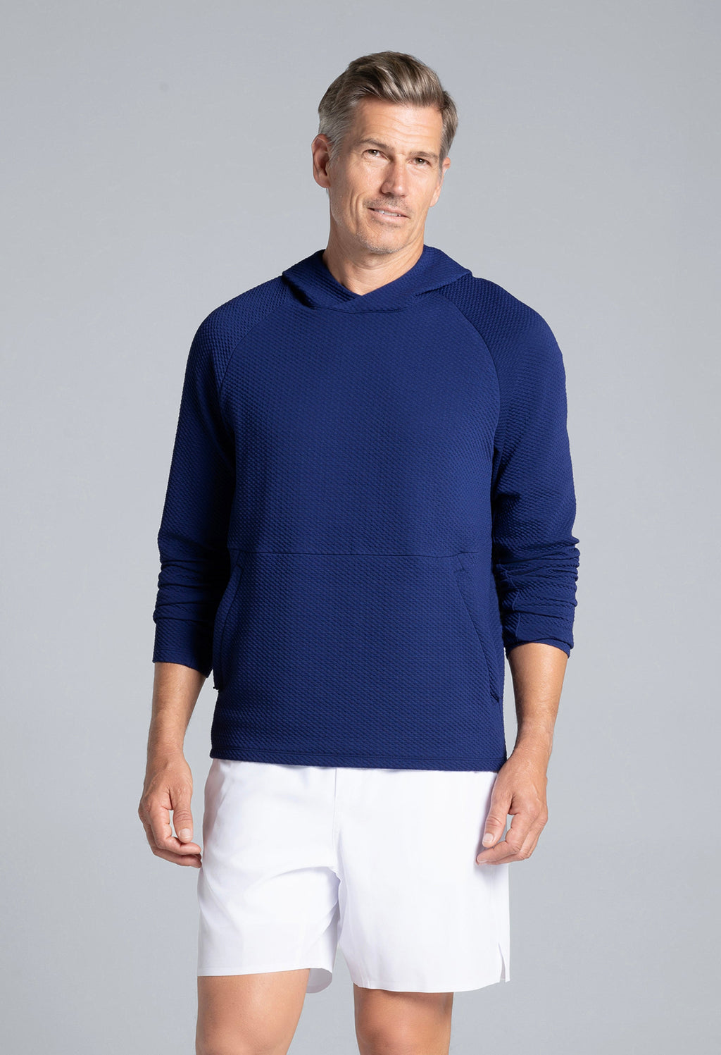 Solid Popcorn Stitch Hoody - 94001